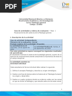 Guia de Actividades y Rúbrica de Evaluación Fase 1 PATOLOGIA