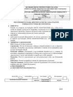 Procedimiento 002 para Identificación de Capacitación Formación y Toma de Conciencia