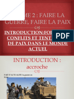 INTRODUCTION FORMES DE CONFLITS ET TENTATIVES DE PAIXIntroduction Formes de Conflits Et Tentatives de Paix Dans Le Monde Actuel