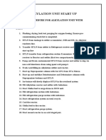 Start Up Procedure For Alkylation Unit With