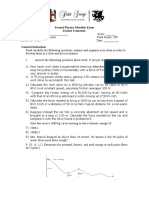 Monthly Exam 2 Physics 11