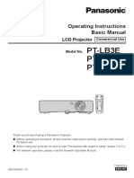 Pt-Lb3E Pt-Lb2Ve Pt-Lb1Ve: Operating Instructions Basic Manual