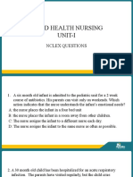 Child Health Nursing Unit-I: Nclex Questions