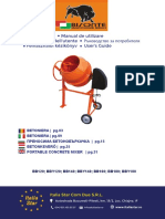 Manual de Utilizare BISONTE Betoniere BB - BBY - Multilingual - Complet PDF