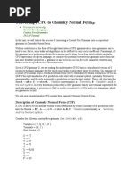 CFG To Chomsky Normal Form Transformation Module