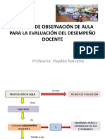 Rúbricas de Observación de Aula para La Evaluación