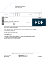 Science Oct 2018 Paper 1 QP PDF