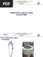 Sedimentos y Agua. Covenin 2683