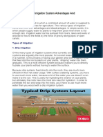 Different Types of Irrigation System Advantages and Disadvantages