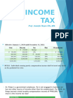 Income TAX: Prof. Jeanefer Reyes CPA, MPA