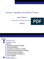 Calculus, Probability, and Statistics Primers: Dave Goldsman