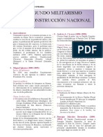 El Segundo Militarismo y La Reconstrucción Nacional para Cuarto Grado de Secundaria