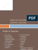 Rules of Construction of Specific Statutes