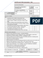 Fork Lift Truck-Risk Assessment - Date: R A - S A /S