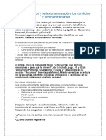 Conocemos y Reflexionamos Sobre Los Conflictos y Cómo Enfrentarlos