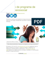 Ejemplo de Programa de Riesgo Psicosocial