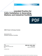 IEEE Recommended Practice For Cable Installation in Generating Tations and Industrial Facilities S