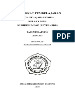 Perangkat Pembelajaran: Mata Pelajaran Fisika Kelas X Mipa Kurikulum 2013 (Revisi - BDR)