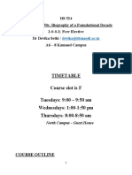 HS 524 - Syllabus - Timetable 2019