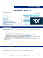 Preimplantation Genetic Testing: Coverage Rationale