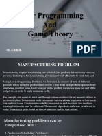 Linear Programming and Game Theory: GE - 3, Sem-III