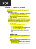 Overview of Strategic Marketing