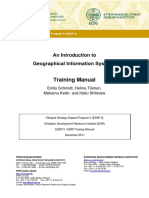 An Introduction To Geographical Information Systems: Training Manual