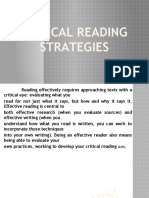 Critical Reading Strategies