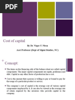 Cost of Capital: by Dr. Viqar-U-Nissa Asst Professor (Dept of MGMT Studies, NC)