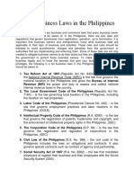 List of Business Laws in The Philippines PDF