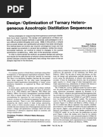 Design/Optimization of Ternary Hetero-Geneous Azeotropic Distillation Sequences