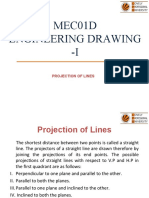 MEC01D Engineering Drawing - I: Projection of Lines