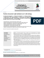 Position Document: Ige-Mediated Cow'S Milk Allergy: Allergologia Et Immunopathologia