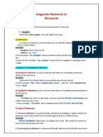 Linguistic Elements in Discourse - Summ