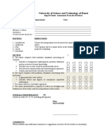 USTH - Internship Report Assessment Form Reviewer