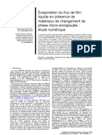 Évaporation Du Flux de Film Liquide en Présence de Matériaux de Changement de Phase Micro-Encapsulés: Étude Numérique