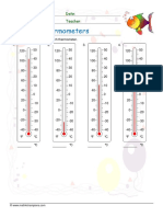 Thermometers: Name: Date: Class: Teacher