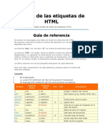 Las Etiquetas de HTML