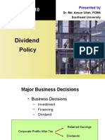 Dividend Policy: Presented by