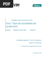 JM Arellano M. 174375. Unidad 2. Activ. 1. Foro Tipos de Sociedades de Producción.