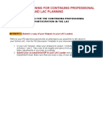 Module 4: Planning For Continuing Professional Development and Lac Planning