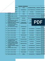 School Schedule: S.N O Name of The School Place Headmaster Name Phone No Reference Staff