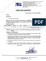 Carta de Garantia Ot 56 Ttan 80 Kva Elecin