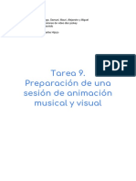 Tarea 9. Preparación de Una Sesión de Animación Musical y Visual