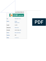 IDBI Bank: Industrial Development Bank of India LTD