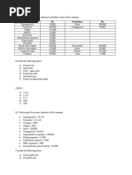 Practice Problems On Ratio Analysis