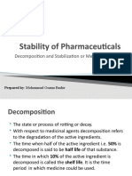 Stability of Pharmaceuticals