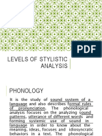 Levels of Stylistic Analysis