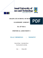 Leadership Assignment 1 - Transformational Leadership Theory PDF