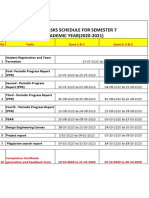 Pmms Tasks Schedule For Semester 7 ACADEMIC YEAR (2020-2021)